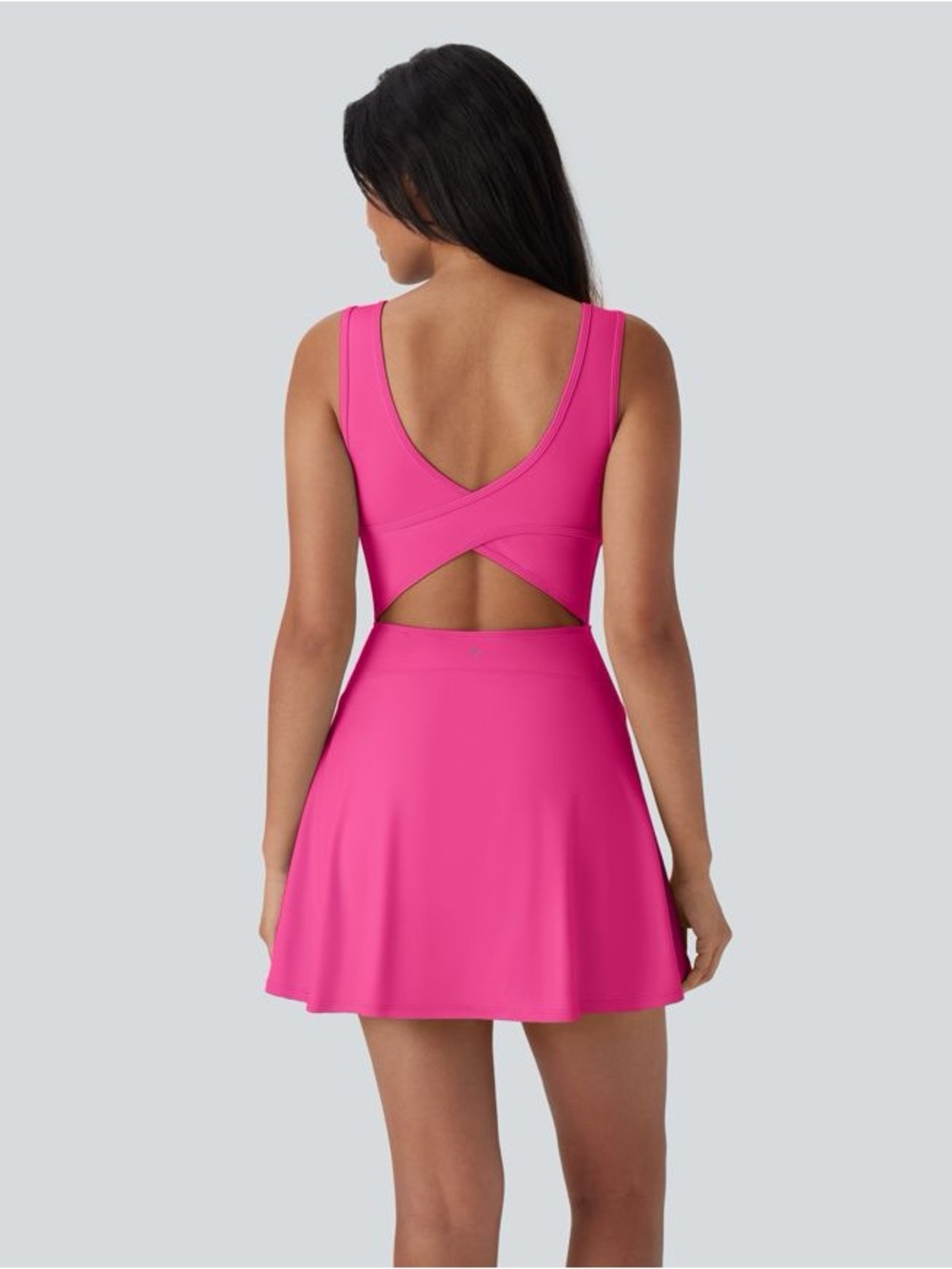 NWT Halara SoftlyZero™ Airy Mini Dance Active Dress in Fuchsia Fedora - XL - Picture 2 of 7